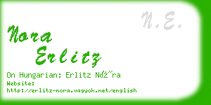 nora erlitz business card